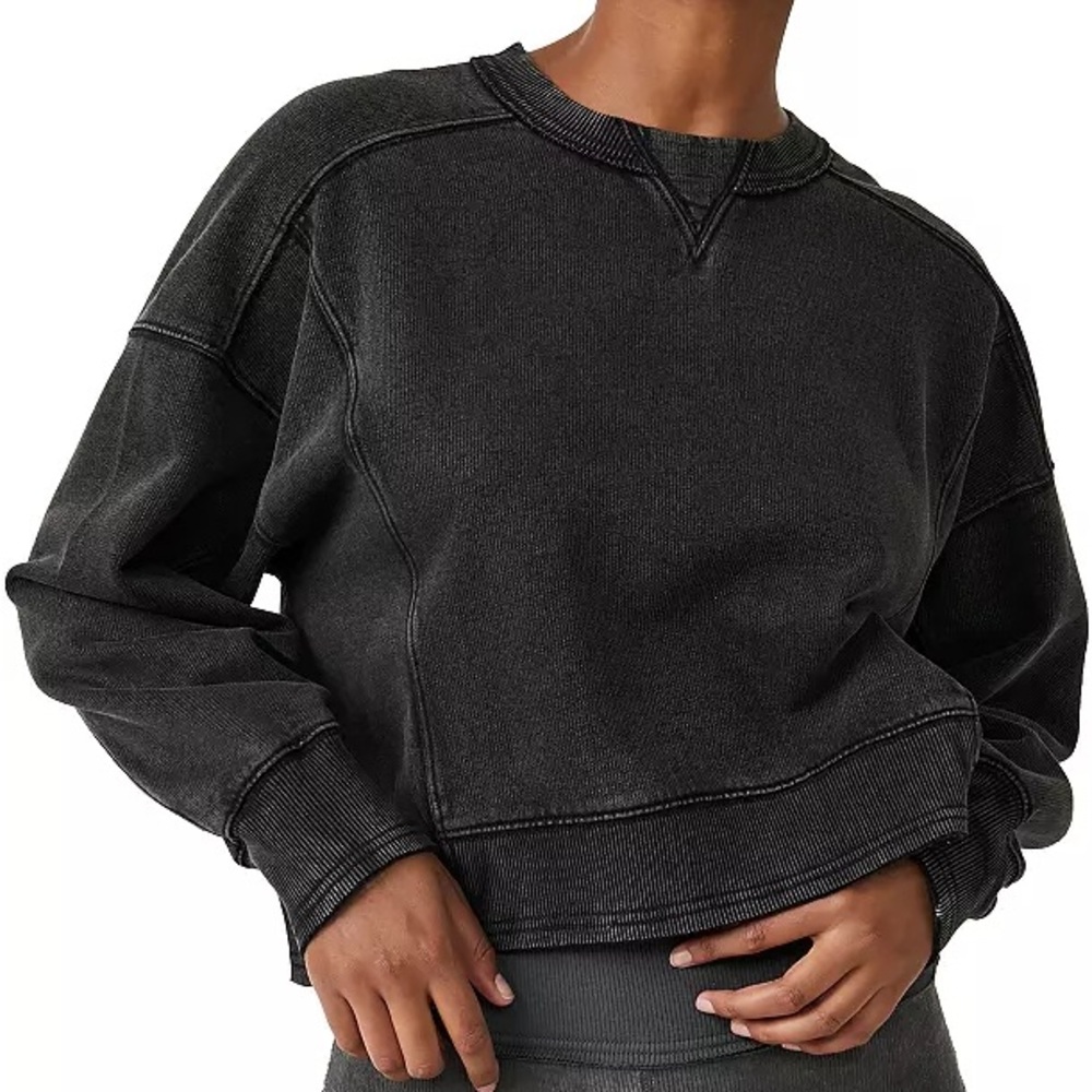 FP Movement by Free People Black Crew Neck Sweater